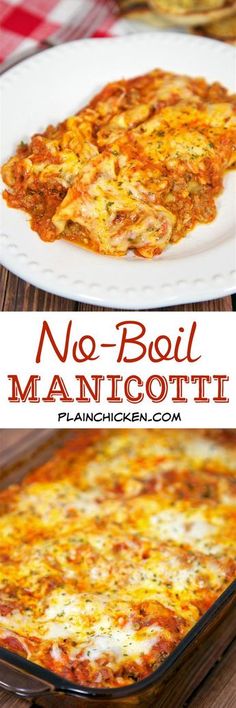 this no - boil manicotti casserole is so good it's easy to make