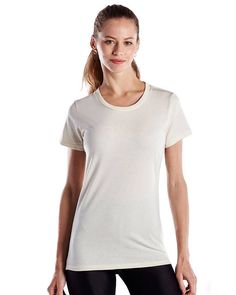 Ladies' Made in USA Short Sleeve Crew T-Shirt - CREAM - M | US Blanks Women's Made in USA Short Sleeve Crew T-Shirt Cream Size Medium | Cotton Usa Shorts, Polo Women, Blank Apparel, Polo Shirt Women, Mens Polo Shirts, Men Short Sleeve, Outerwear Jackets, Mens Long Sleeve, Women Long Sleeve