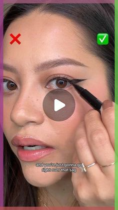 Makeup Looks For Black Dress Tutorial, Eyepencil Black Look, Amy Winehouse Eyeliner, How To Draw Eyeliner For Hooded Eyes, Asian Eyeliner Styles, Easy Cat Eyeliner Tutorials, Eyeliner Wings For Hooded Eyes, Wing Eyeliner Hooded Eyes, Make Up Cat Eyes