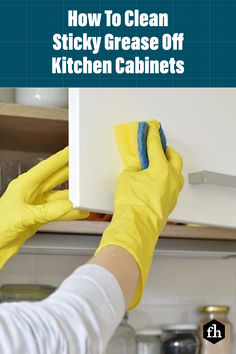 Grimy cabinets make a clean kitchen seem dull and dirty. Clean sticky grease off your kitchen cabinets with powerful yet common household ingredients. Grease Off Kitchen Cabinets, Clean Kitchen Cabinets, Mildew Remover, Exterior Stain, Inside Cabinets, Dishwashing Liquid, Commercial Cleaning, Cabinet Making, Wooden Cabinets