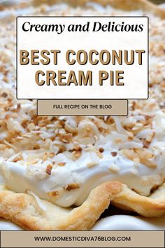 the best coconut cream pie recipe on the blog