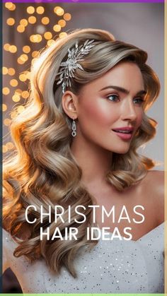 Holiday Party Hairstyles Medium Length, Christmas Hair Ideas For Women, Hair Ribbon Hairstyles, Party Hairstyles Medium, Hairstyle Ribbon, Hair Bow Hairstyle, Holiday Hair Ideas, Holiday Hair Tutorial, Christmas Hair Ideas