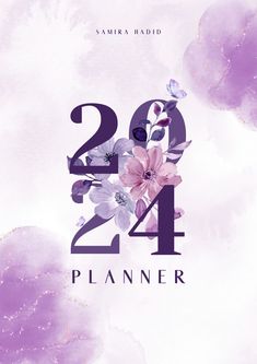 Purple Watercolor Floral 2024 Planner Cover A4 Document tripplanner #freeblogplanner🍀 2024 Planner Cover, Planner Cover Design Ideas, Landscape Digital Planner, Budget Digital Planner, Purple Planner, Monthly Spread Ideas, Digital Planner Cover, Kdp Publishing