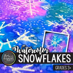 the snowflakes are made with watercolor paper and then colored to look like they have snow flakes on them