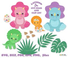 the cut files for this cute little dinosaurs are ready to use