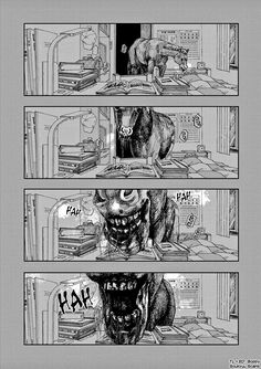 the comic strip shows an image of a monster inside a refrigerator