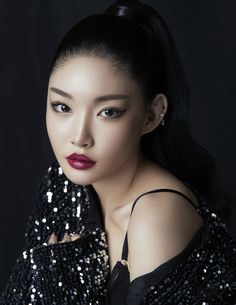 Chungha #kpop #kdrama #bts #exo #kpoparmy Magazine, Red, Hair, Black