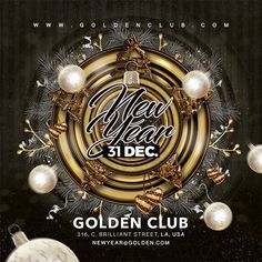 a flyer for a new year's club