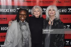 three women posing for the camera at rocks nyc event