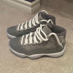 Cool Grey Jordans 11, Jordan 11 Cool Grey Outfit, Jordan 11 Grey, Jordans 2, Jordans 3, Drip Shoes, Jordan 11 Shoes, Jordans 11, Nike Jordan 11