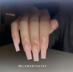 Acrylic Nails Nude, Natural Acrylic Nails, Unghie Sfumate, Tapered Square Nails, Ombre Acrylic Nails, Soft Nails