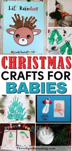 christmas crafts for babies and toddlers that are easy to make with the help of handprints