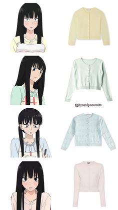 Sawako Outfits Anime, Sawako Winter Outfit, Kimi Ni Todoke Outfits, Sawako Hairstyle, Sawako Clothes, Sawako Kuronuma Outfit, Sawako Style, Sawako Outfit, Shoujo Fashion