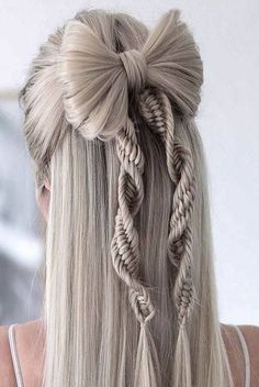 Smink Inspiration, Veil Wedding, Bow Hairstyle, Long Blonde, Modern Hairstyles, Wedding Hairstyles For Long Hair, Easy Hairstyles For Long Hair, Long Blonde Hair