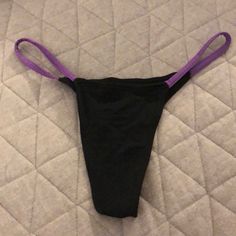 Never Worn Size Large Black String Swimwear For Beach Season, Black String Swimwear For Beach, Black T-back Swimwear For Party, Black T-back Party Swimwear, Black Party Swimwear Briefs, Swim Swim, Womens Swim, Swimming, Women Shopping