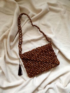 Wooden Beads Bag Brown Bag With Tassel Natural Shoulder Purse Boho Women Handbag Floral Motif Summer Bag wood beaded bag, vintage bag, boho bag, natural wood purse The tassel can be removed upon request. In this shop, I produce stylish and timeless bags with my imagination. My bags are the combination of natural materials and handcraft. I design useful and different models with love. I can improve myself with your ideas and suggestions and produce bags according to your wishes. Let's design toge Wooden Bead Bag, Rectangular Clutch With Tassels For Daily Use, Travel Bag With Beaded Details In Natural Color, Natural Beaded Bag As Gift, Beaded Brown Shoulder Bag For Vacation, Rectangular Beaded Clutch For Travel, Beaded Brown Shoulder Bag For The Beach, Natural Beaded Bag Perfect For Gifts, Natural Beaded Bags Perfect For Gifts