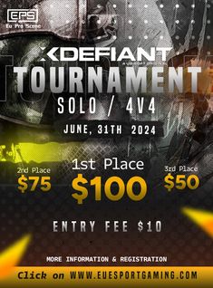 a flyer for a tournament with an image of a man in uniform and helmet on it