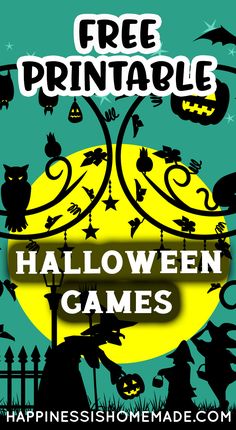 halloween games for kids and adults with free printables to play on the web