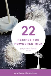 two pictures with the words 22 recipes for powdered milk