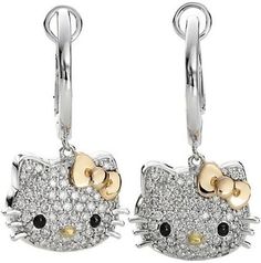 Hello Kitty Items, Hello Kitty Collection, Fall Jewelry, Diamond Hoop Earrings, Summer Jewelry, Jewellery Display, Bling Bling