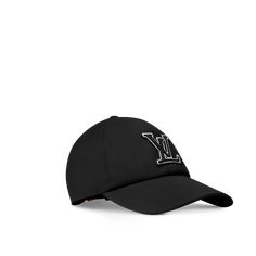 LOUIS VUITTON® - Lv Signature Cap - Black Luxury Baseball Cap With Embroidered Logo And Visor, Luxury Baseball Cap With Embroidered Logo, Cap Collection, Louis Vuitton Official, Sporty Style, Back Strap, Gold Tone Metal, Luxury Designer, Women Collection