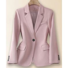 Refined Blazer With Flap Pockets And A Single Button Closure On The Front. Pink Xl Single Button Closure New Without Tags Offers Welcome Pink Notch Lapel Outerwear With Single Button, Fitted Blazer With Buttoned Pockets For Business, Fitted Business Blazer With Buttoned Pockets, Elegant Workwear Outerwear With Side Pockets, Chic Pink Blazer With Pockets, Tailored Pink Blazer With Pockets, Pink Tailored Blazer With Pockets, Notched Blazer With Pockets For Office, Office Blazer With Notched Lapel And Pockets