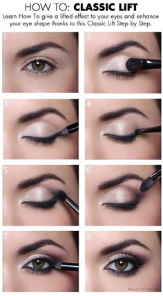 The 11 Best Eye Makeup Tips and Tricks | How to: Classic Lift Halloweenský Makeup, Tutorial Eyeliner, Natural Eye Makeup Tutorial, Mekap Mata, Makeup Tip, Applying Eye Makeup, Smink Inspiration, Eye Makeup Steps, Beautiful Eye Makeup