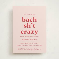 This bachelorette invitation features a simple layout with fun message. Bachelorette Party Themes Puerto Rico, Not Cheesy Bachelorette Party, Ratchet Bachelorette Party Ideas, Theme Park Bachelorette Party, Bachelorette In Chicago, Silly Bachelorette Themes, Bachelorette Yard Games, Sports Bachelorette Party, Boho Bachelorette Party Theme