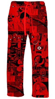 PRICES MAY VARY. THE MASTER OF HORROR MANGA: Experience the chilling nightmares from the master of horror manga in these Junji Ito lounge pants. They feature an all-over print of some of the classic illustrations from his manga like Slug Girl and Souichi. WHAT’S MY SIZE AGAIN?: Forget your size after reading Junji Ito all night? We’ve got you. These comfy lounge pants are available in sizes SM–3XL. Elastic waistband measurements in inches: S (28-32"), M (32-34"), L (34-36"), XL (36-39"), 2XL (39 Junji Ito Clothes, Comfy Lounge Pants, Horror Manga, Eyes Pattern, Comfy Lounge, Gift Inspo, Junji Ito, Eye Pattern, Graphic Apparel