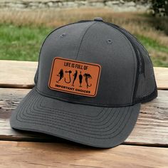 Make Father's Day one to remember with our Personalized Fishing Leather Patch Hat! Crafted with a custom design, this trucker hat is the perfect gift for any fishing enthusiast. Add a personal touch and surprise your dad with a one-of-a-kind present that he'll cherish for years to come. PRODUCT INFORMATION: - Richardson 112 Trucker Hat - Size: Unisex - 6 panel construction delivers classic trucker style - Adjustable snapback for a custom fit - A cotton sweatband provides all-day comfort - High q Gifts For Fisherman, Leather Patch Hat, Custom Trucker Hats, Father Presents, Patch Hat, Fishing Hat, Fort Lauderdale, Leather Patches