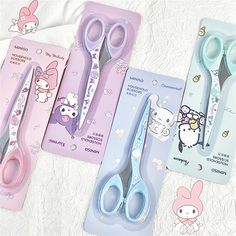 Cartoon Household Scissors Sanrio Cinnamoroll Pochacco Kuromi My Melody Handmade Diy Cutouts Cross Office Supplies Gift, Cute Office Supplies, Cute Stationary School Supplies, Kawaii School Supplies, My Melody Kuromi, Kuromi Cinnamoroll, Kawaii Sanrio, Cute Office, Stationary School