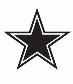 a black and white star on a white background