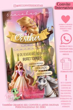 a flyer for an event with princesses and horses