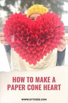 Paper come heart craft Heart Decorations Diy, Pop Up Card Tutorial, For Birthday Card, Hearts Paper Crafts, Valentine Wall Art, Card For Birthday, Easy Valentine Crafts, Heart Diy, Idea For Birthday