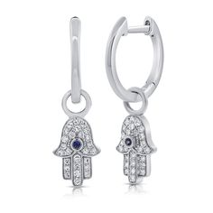 Embrace protection and style with our captivating Evil Eye & Hamsa Huggie with Chain, exquisitely crafted in luminous 14K gold. This unique piece features the ancient symbols of the Evil Eye and Hamsa, adorned with a total of 0.19 carats of sparkling diamonds, evoking a sense of spirituality and grace. Diamond Evil Eye & Huggie made in 14K Yellow/White/Rose Gold Symbolic Diamond Jewelry With Polished Finish, Traditional 14k Gold Dangle Jewelry, Symbolic Ceremonial White Gold Jewelry, Elegant Dangle Jewelry For Good Luck, Spiritual Hand Set Ceremonial Jewelry, Spiritual Hand-set Ceremonial Jewelry, Ceremonial White Gold Round Jewelry, Ceremonial Spiritual Hand-set Jewelry, Traditional 14k Gold Gemstone Jewelry