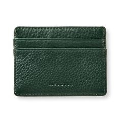 Trim down with this classic leather card wallet in premium full-grain Levenger leather, designed to slip easily into a front or back pocket without the bulk of a traditional leather wallet. The Slim Card case has 4 slots for credit cards, ID or business cards plus a slip pocket for cash, receipts or more cards, all kept secure by RFID-blocking technology. Make it personal with an optional monogram. Leather Rectangular Card Holder With Card Slots, Classic Everyday Card Holder With Rfid Blocking, Classic Rfid Blocking Card Holder For Everyday, Leather Card Holder With Card Slots For Everyday, Everyday Leather Card Holder With Card Slots, Classic Card Holder With Id Window For Daily Use, Classic Card Holder With Coin Pocket For Everyday Use, Casual Rectangular Business Card Holder, Leather Wallets With Card Slots