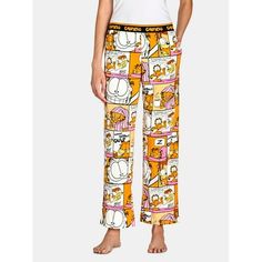 Its everyones favorite grumpy feline! Indulge in total comfort with these Garfield Velour Sleep Pants. Crafted in a super-plush, ultra-soft velour, these fun print sleep pants offer pull-on ease, a loose, relaxed fit and side pockets for the win! Ideal for any comics fan, or just for those who love feeling comfy and looking cute at bedtime. Size: S.  Color: Orange.  Gender: female.  Age Group: adult. Love Feeling, Sleep Pants, Fun Prints, Pajamas Women, Nickelodeon, Color Orange, Gender Female, Feline, Age Group