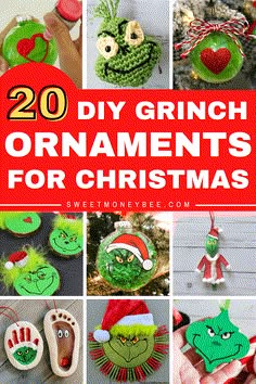 20 diy grinch ornaments for christmas