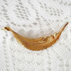 Check out what I'm selling. Giovanni Brooch Gold Tone Asymmetrical Signed Fashion Feather Pin Vtg 1960s: Get up to $30 off* when you use my code XBTHNP to sign up for Mercari. *Terms apply #mercari Asymmetrical Fashion, Tone Women, Feather Brooch, Toned Women, Christmas Stocking Stuffers, Pearl Brooch, Wonderful Things