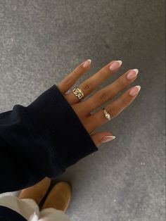 French nails Simple Sleek Nails, Plain Nails French Tip, French Tip Gel Extensions, Gel Overlay Designs, Plain Hoco Nails, Grad Picture Nails, Plain Wedding Nails, Plain French Nails, Engagement Acrylic Nails