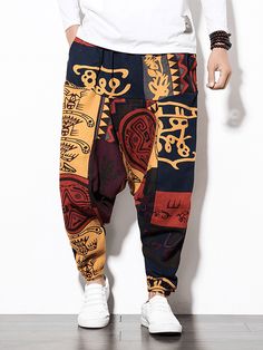 Mens Cotton Linen Vintage Harem Pants Hip Hop Wide Leg Pants Brand: TWO-SIDED Closure Type: Drawstring Fit Type: Loose Fit Length: Ankle Length Material: Cotton & Linen Scene: Leisure,Casual Season: Spring,Summer,autumn,Winter Size: XXXL,XXL,L,XL,XXXXL,M Wait Line: Mid Rise Style: Casual,Ethnic Style Thickness: Regular Precise details: Description: Brand:TWO-SIDED Closure Type:Drawstring Fit Type:Loose Fit Length:Ankle Length Material:Cotton & Linen Scene:Leisure,Casual Season:Spring,Sum Wide Leg Trousers Casual, Vintage Harem Pants, Harem Pants Hip Hop, Hipster Pants, Linen Harem Pants, Harem Pants Men, Cotton Harem Pants, Casual Linen Pants, Hip Hop Pants