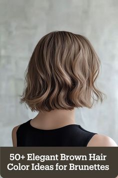 Milktea brown hair color on short hair, adding warmth and a trendy, soft tone. Milktea Hair Color, Hair Color On Short Hair, Milktea Brown Hair Color