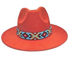 Multicolor Beaded Brimmed Hat, Multicolor Beaded Short Brim Hat, Casual Beaded Hat Bands For Festivals, Casual Beaded Hats With Flat Brim, Casual Beaded Flat Brim Hat, Beaded Wide Brim Fedora For Festivals, Wide Brim Beaded Fedora For Festival, Casual Beaded Cap, Casual Beaded Cap Hat