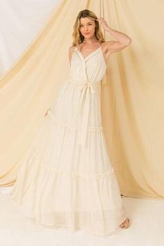 Maxi Dres, Cami Maxi Dress, Surplice Neckline, Flowy Maxi Dress, Sash Belt, Boho Maxi, Tiered Maxi Dress, Tiered Skirt