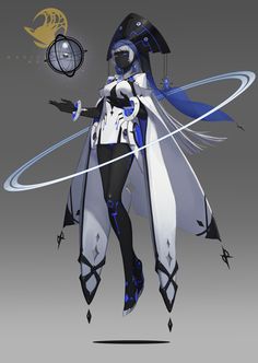 an anime character with long white hair and blue eyes, holding two swords in her hands