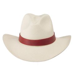 A Southern-inspired Panama made for the long haul. Features a 3 1/8" stiffened brim with raised edges. Woven from 100% Toquilla straw and finished with a hand-crafted leather hatband and teardrop pinched crown. It also features a light coat of water repellent for sudden or accidental light water exposure. A quick-dry inner fabric sweatband is comfortable and breathable. The brim contains a wire to hold its shape. This item is a genuine Panama hat handwoven in Ecuador and hand-finished in the USA Wide Brim Leather Fedora For Formal Events, Wide Brim Leather Fedora For Formal Occasions, Leather Hat Bands For Ranch In Summer, Formal Western Hat For Spring, Leather Hat Bands For Summer Ranch Events, Western Style Formal Spring Hat, Leather Hat Bands For Summer Ranch, Formal Western Spring Hat, Spring Formal Western Hat