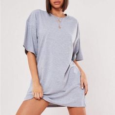 Basic Tshirt Dress Grey Us Size Us Size 4 W Gray Oversized Short Sleeve Dresses, Casual Crew Neck T-shirt Dress For Daywear, Oversized T-shirt Dress With Short Sleeves For Daywear, Oversized Casual T-shirt Dress For Daywear, Casual Oversized T-shirt Dress For Daywear, Spring Short Sleeve T-shirt Dress In [color], Casual Crew Neck Mini Dress For Loungewear, Colorful Short Sleeve T-shirt Dress For Spring, Solid Color Relaxed Fit Dress With Crew Neck