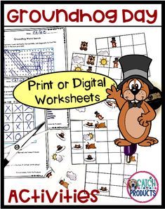 Find Groundhog Day activities for primary students in grades 1, 2, & 3 from Teachers Pay Teachers. Packet includes logic puzzles, sudoku, words search,math word problems, writing prompt and answers for kids in 1st Grade, 2nd, or 3rd grade. Groundhog Day Activities 5th Grade, Groundhog Day Activities 3rd Grade, Groundhog Math Kindergarten, Groundhog Day Math, Groundhog Day Shadow Activities, Kids Critical Thinking, Groundhog Day Activities