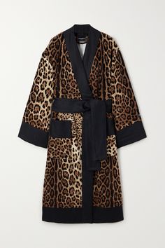 Dolce & Gabbana's robe is made from soft, absorbent cotton-terry making it ideal to slip on after a hot shower or dip in the pool. It's printed with bold leopard spots and has handy pockets at the waist. Pajamas Aesthetic, Leopard Pajamas, Terry Robe, Printed Robe, Leopard Spots, In The Pool, Print Pajamas, Top Designer Brands, Watch Tv