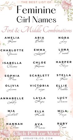 the best feminine girl names and their meanings